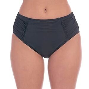 NWT LA BLANCA Island Goddess High Waist Tummy Control Bikini Bottom in Black 8